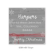Christmas Return Address Labels, Rustic Red String, Take Note Designs